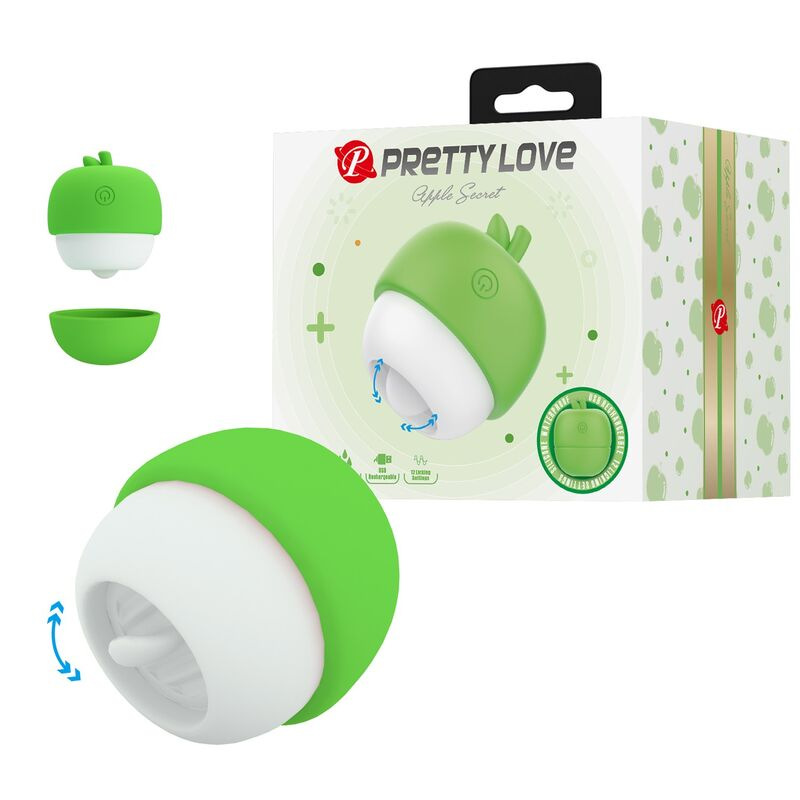 Pretty love - rechargeable tongue effect clitoral stimulator green 9