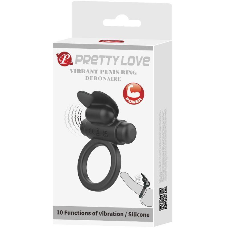 Pretty love - debonaire vibrating ring rabbit 10 vibrations black 6