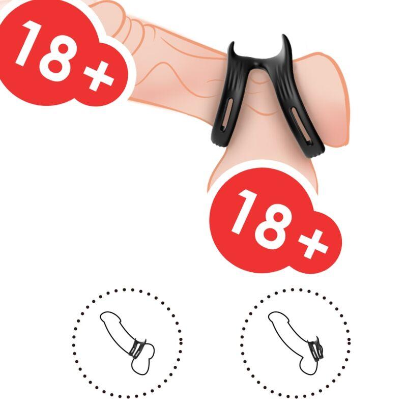 Armony - Dualring Double Elastic Ring Black 2