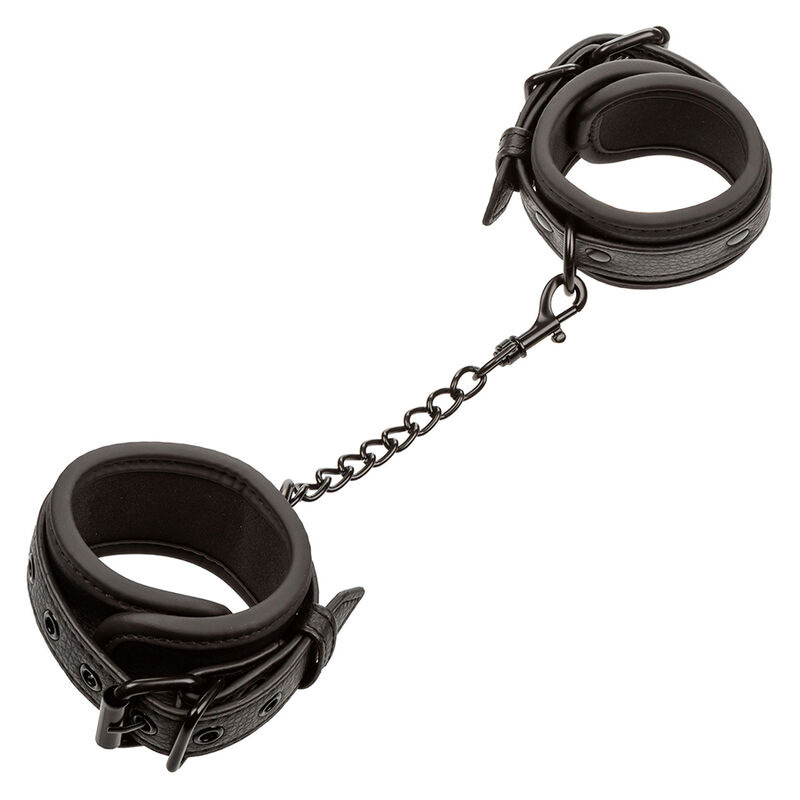 Calexotics - nocturnal leather wrist cuffs adjustable black 1