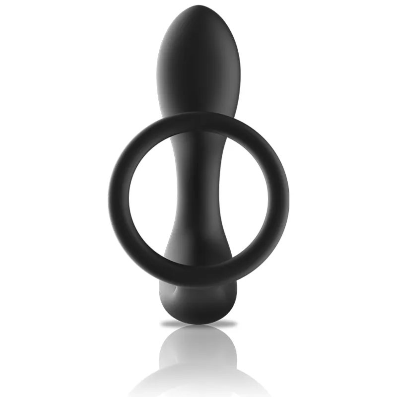 Black&Silver - Anal Massager Remote Control Silicone Rechargeable Black - Masér Prostaty