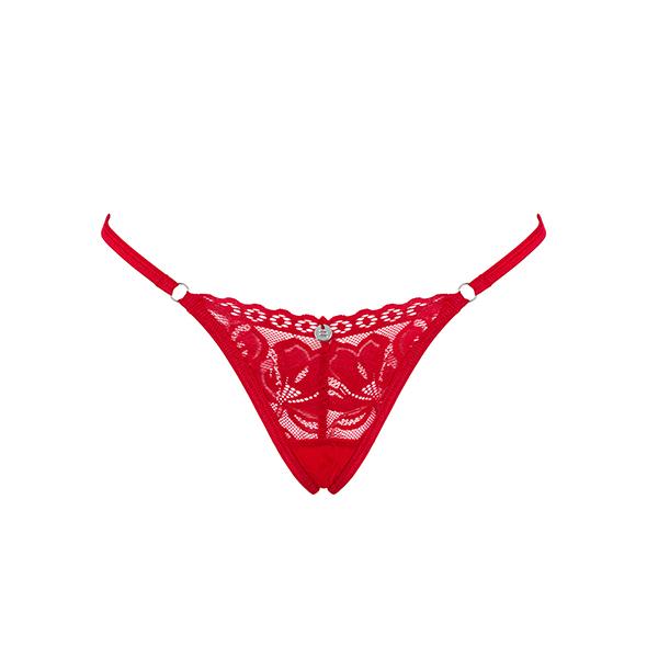 Obsessive - Lacy Thong Red Xs/S