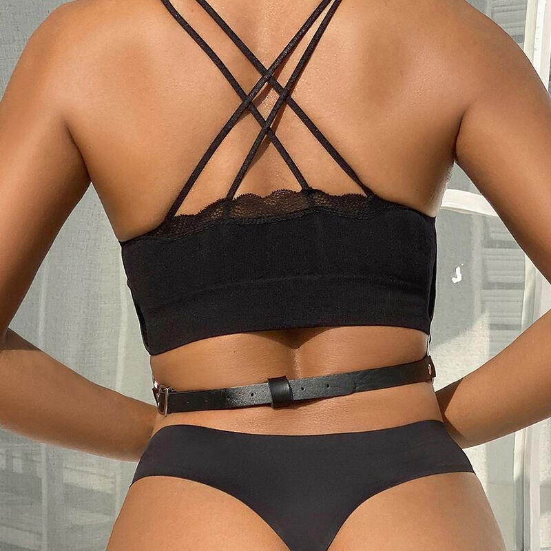 Subblime - Chest Harness Leather Chains Black One Size 10