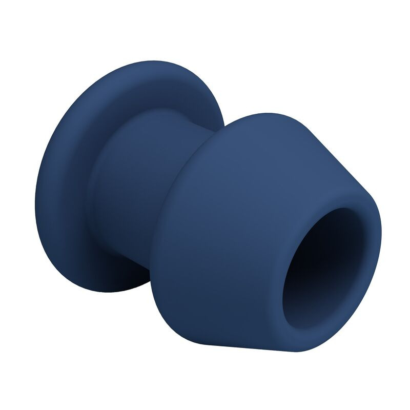 Mr play - jack blue silicone hollow anal plug size m 4