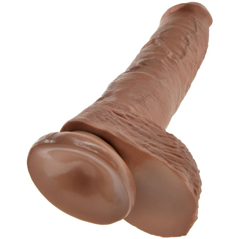 King cock - realistic penis with balls 19.8 cm caramel 3