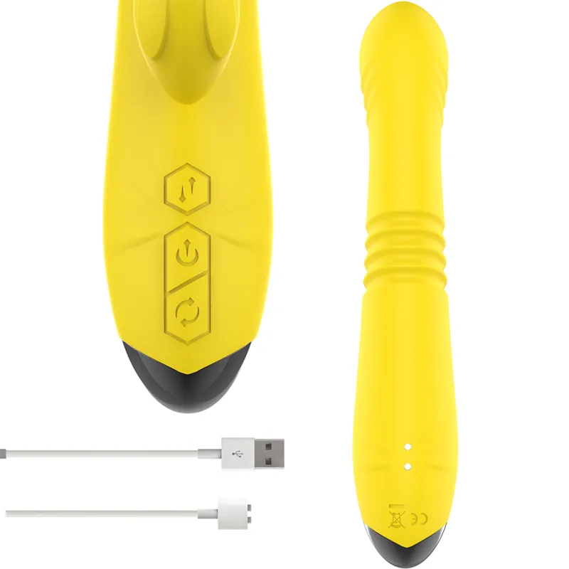 Intense - Iggy Multifunction Rechargeable Vibrator Up & Down With Clitoral Stimulator Yell