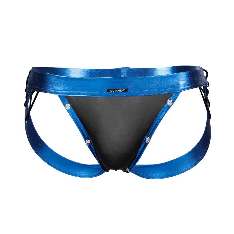 Cut4men - Jockstrap Desire Blue Leatherette Xl 2