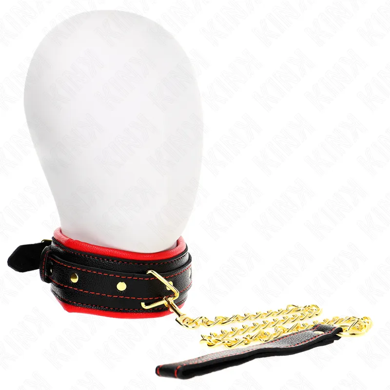 Kink - Necklace With Sponge Imitation Leather Strap Model 2 Adjustable 37-54 Cm X 3 Cm 1