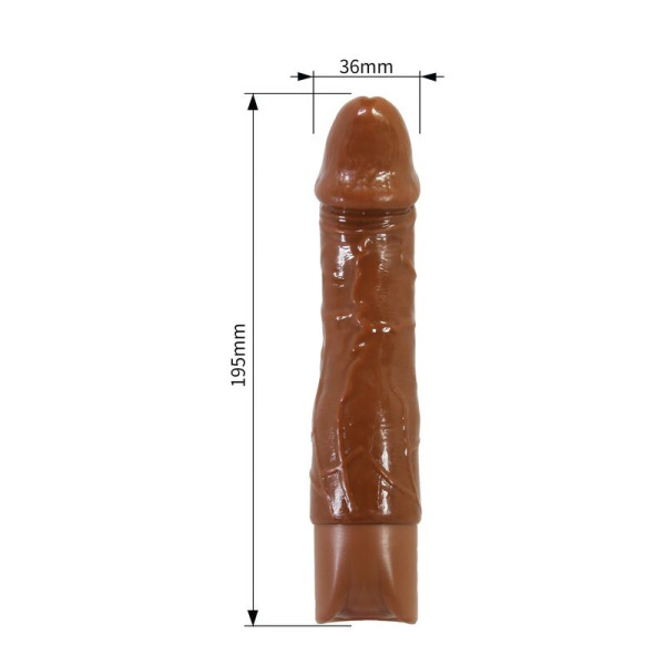 Pretty love - donald realistic vibrator 19.5 cm Ø 4 cm brown 6