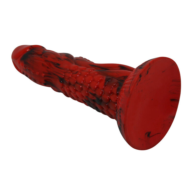 Power monsters - minotaur fantasy dildo with suction cup 21 cm Ø 5 cm red & black 2
