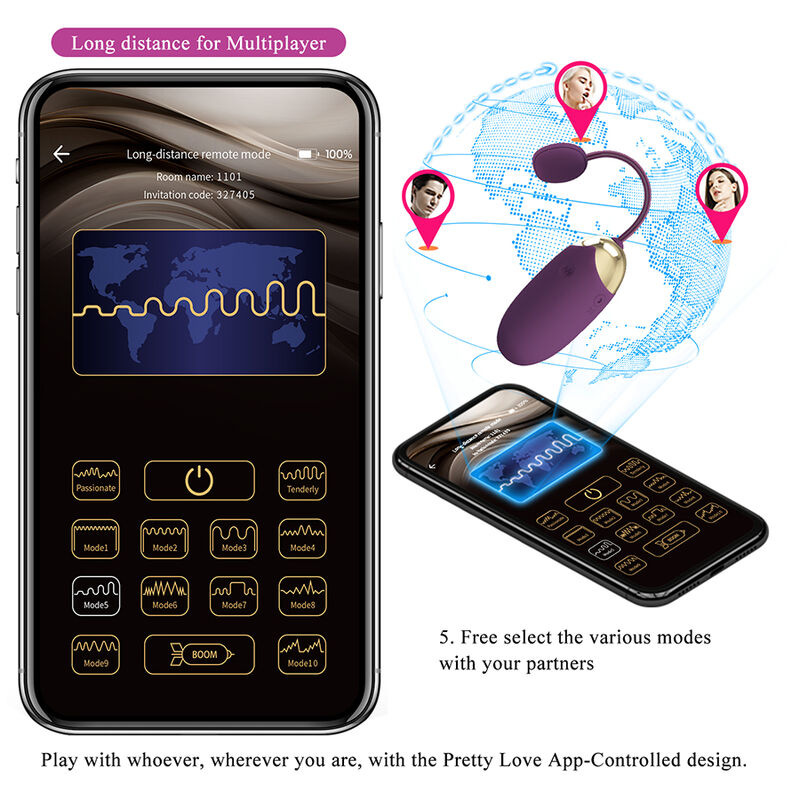 Pretty love - klay thrusting egg vibrator app control purple 7