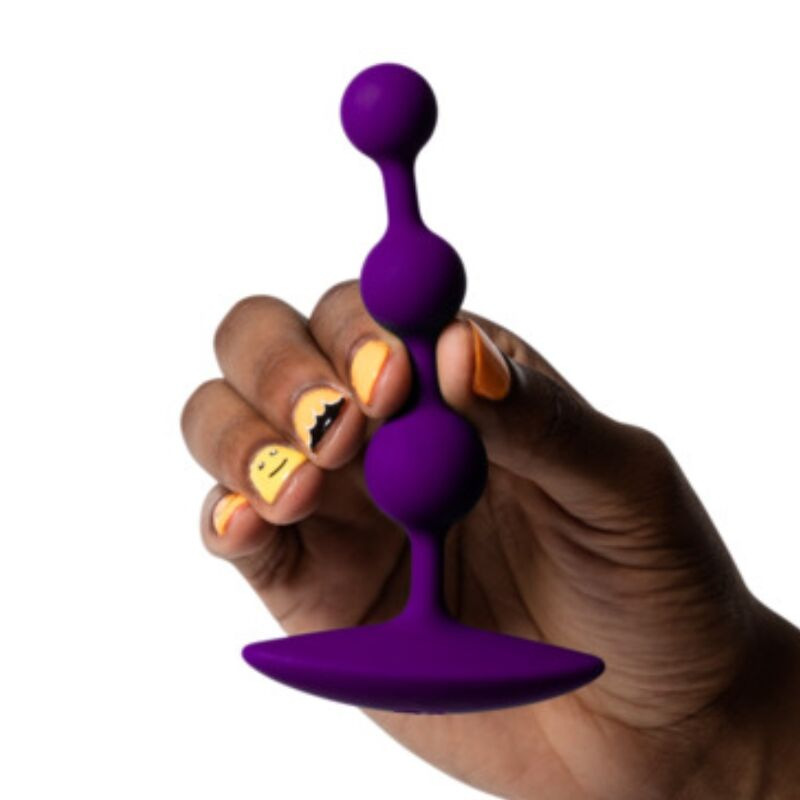 Romp - amp purple flexible silicone anal beads 12.5 cm purple 3