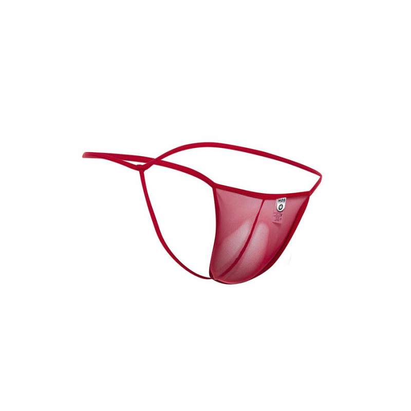 Mob - transparent red t-shaped thong size l/xl 4