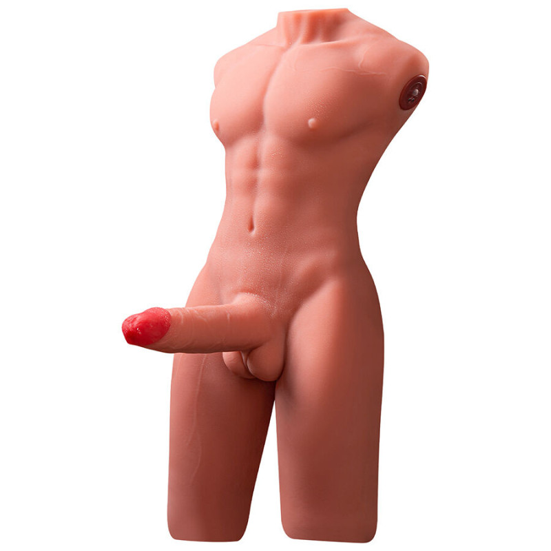 Xise - jason half body realistic male torso with thrusting and vibration 55 cm