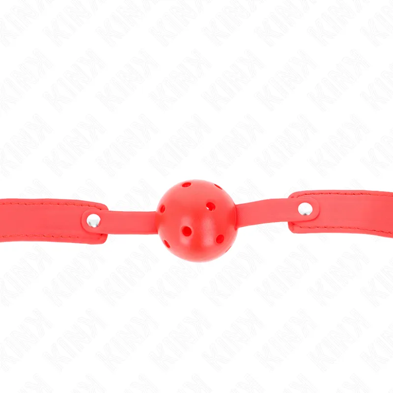 Kink - Red Breathable Ball 4.5 Cm Gag 65 X 2.5 Cm 3