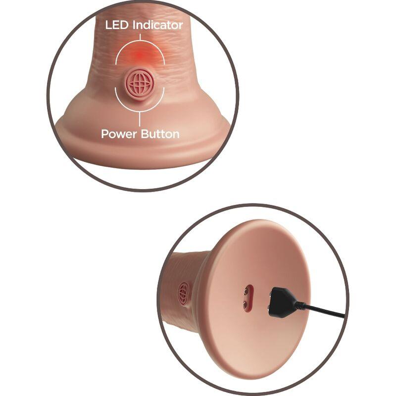 King Cock Elite - Realistic Dildo Vibrating & Silicone 20.3 Cm 3