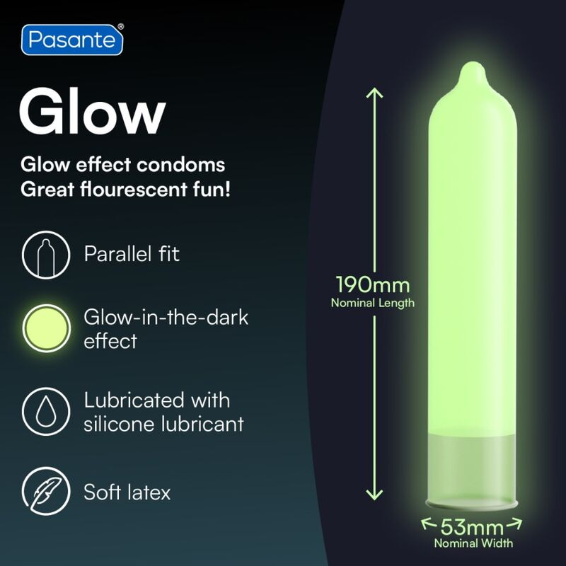 Pasante - glow kondómy balenie 144 ks 2