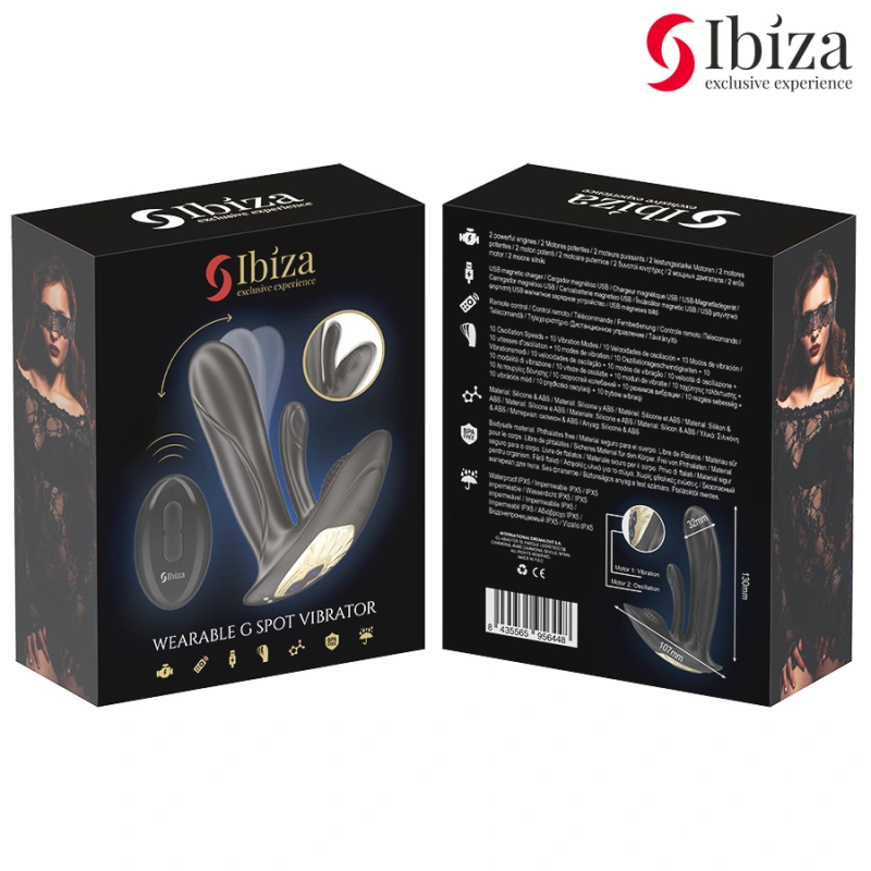Ibiza - wearable vibrator with g-spot and clitoris stimulation with remote control 6