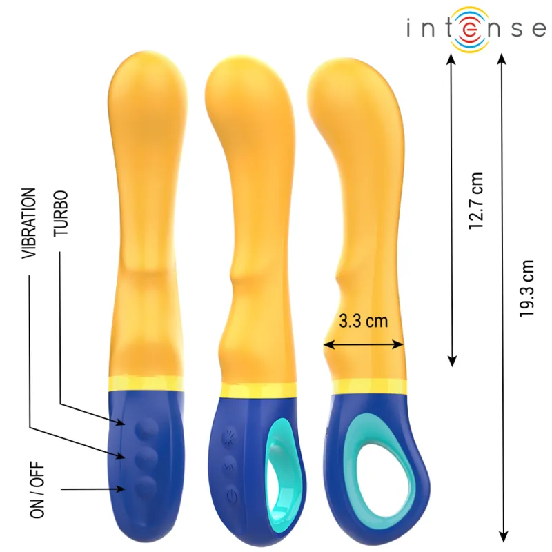 Intense - shaggy g-spot vibrator yellow 2