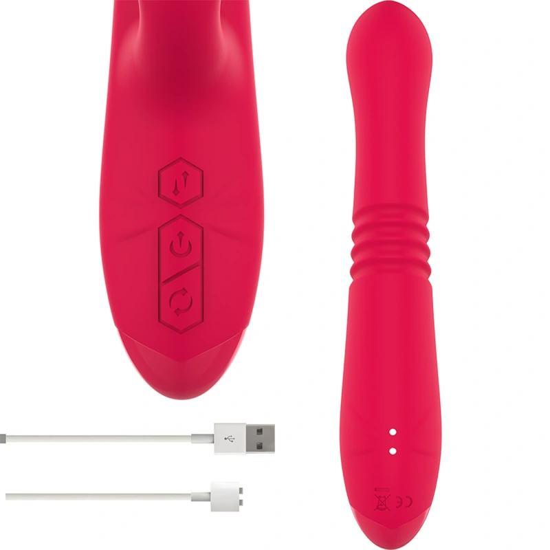 Intense - dua multifunction rechargeable up & down vibrator with red tongue 3