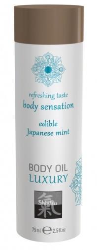 Shiatsu Edible Luxury Body Oil Japanese Mint 75ml - Jedlý Masážny Olej