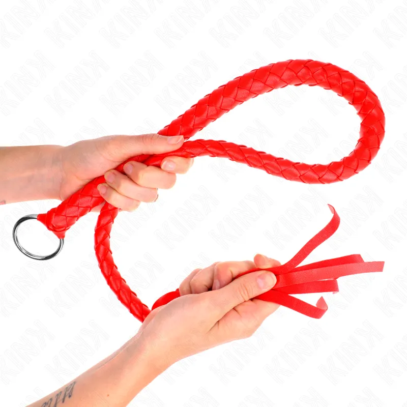 Kink - Snake Whip With Red Hand Ring 65 Cm 3