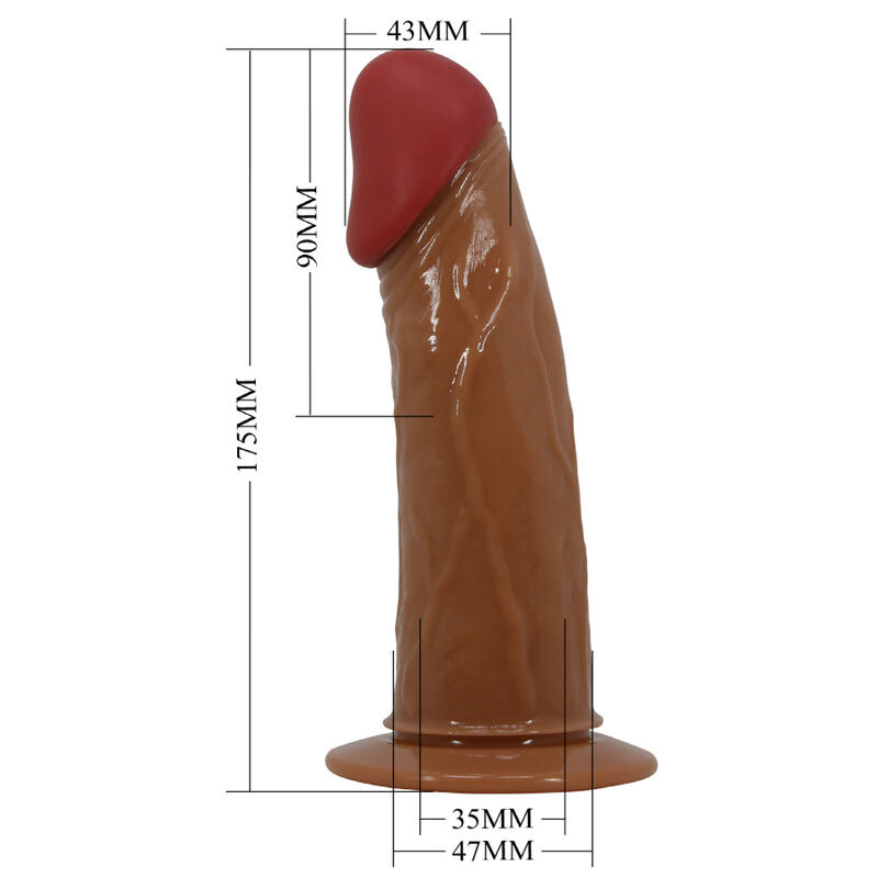 Pretty love - starks harness briefs multi-speed vibration dildo 17,5 cm light brown 5