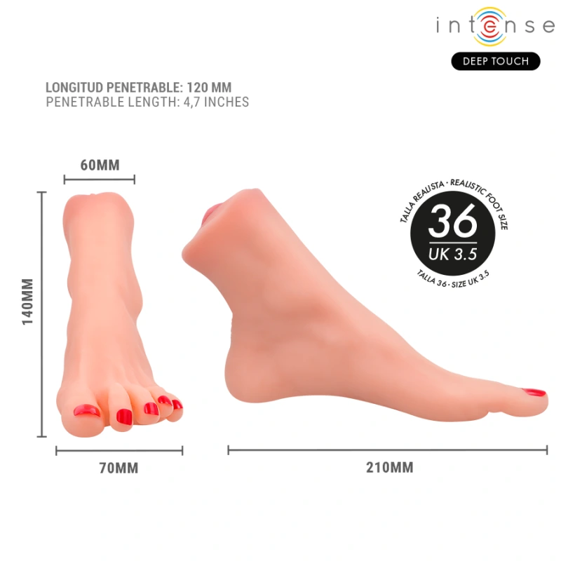 Intense deep touch - gabbie two-piece foot-shaped mastubador 7