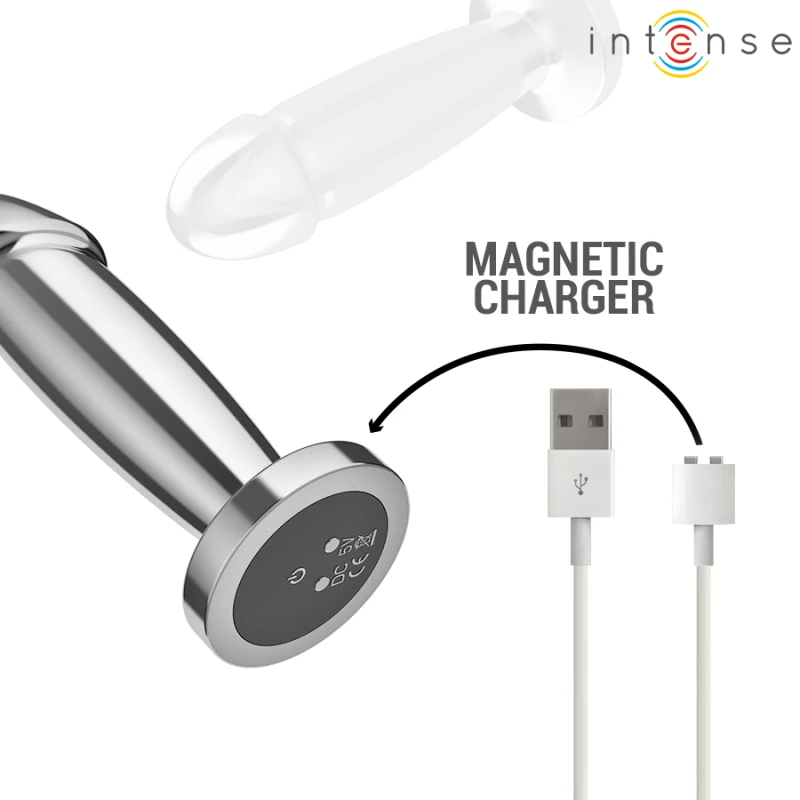 Intense - anal plug 10 vibrations metal dildo with remote control s 6