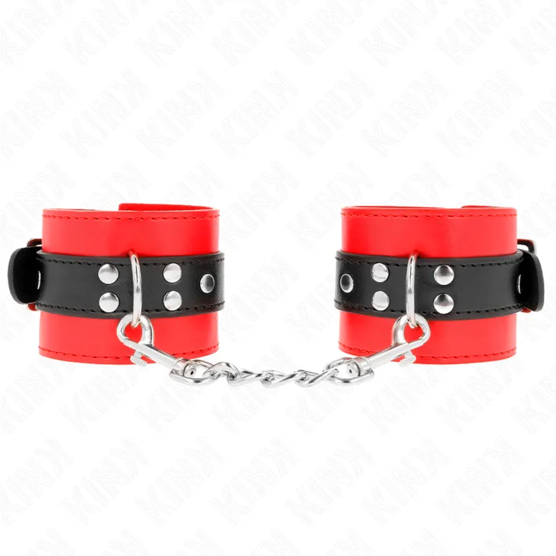 Kink - Wrist Restraints Red With Black Belt Adjustable 17-28 Cm X 6 Cm