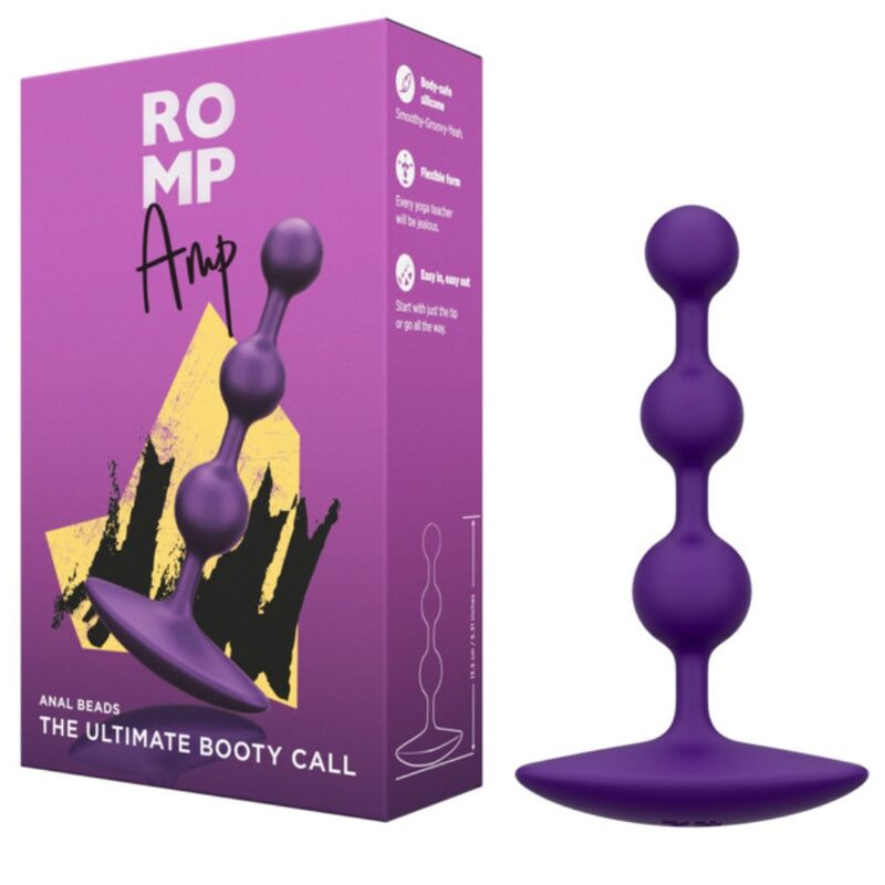 Romp - amp purple flexible silicone anal beads 12.5 cm purple 6