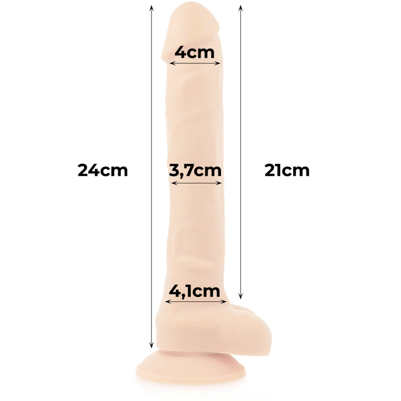 Cock miller - harness + silicone density articulable cocksil 24 cm 8