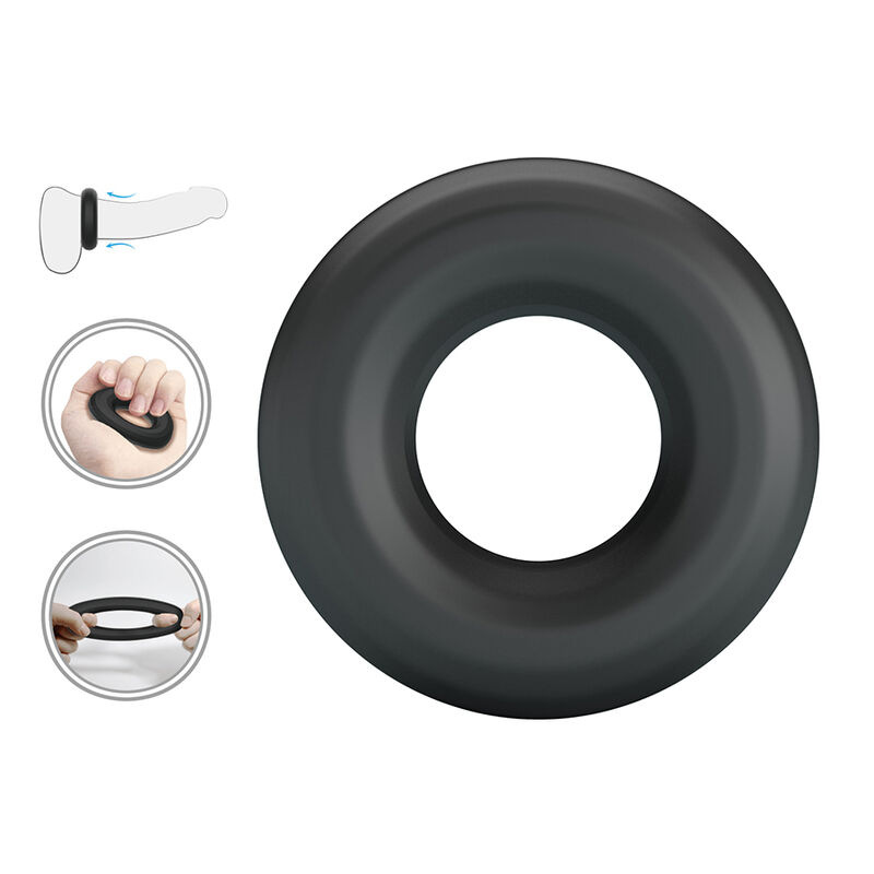 Crazy bull - urban super soft silicone cock ring black 4
