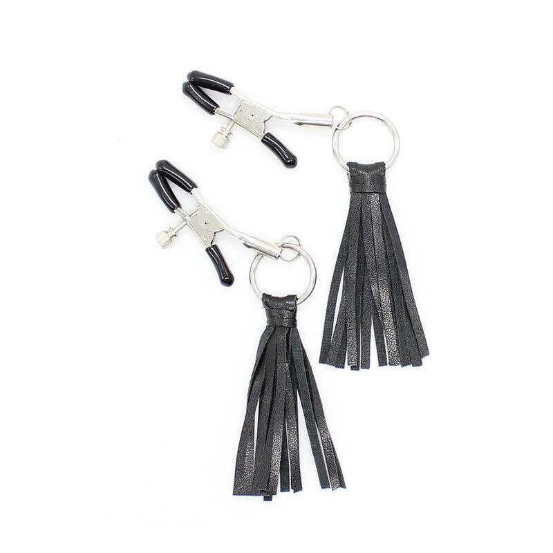 Ohmama Fetish Pu Tassel Nipple Clamps 2