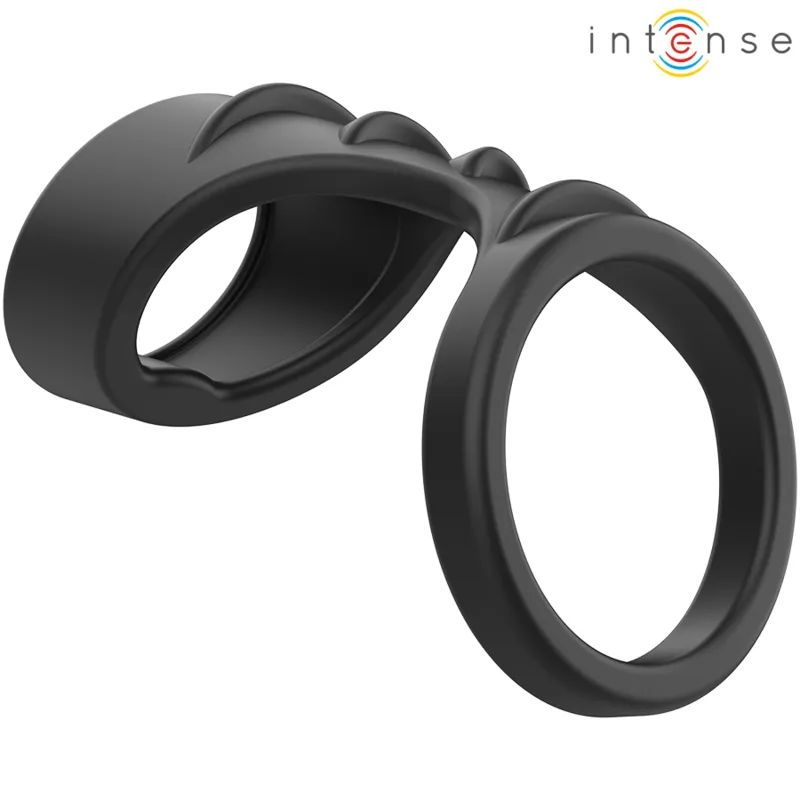 Intense - theo double silicone penis ring black model 3