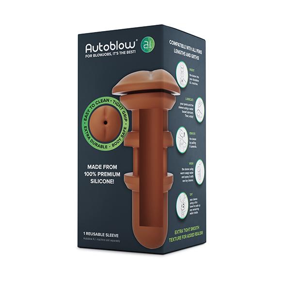 Autoblow - A.I. Silicone Anal Sleeve Brown