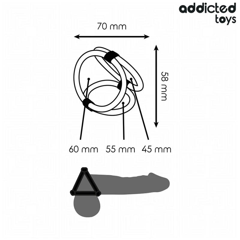 Addicted toys - triple penis ring 3