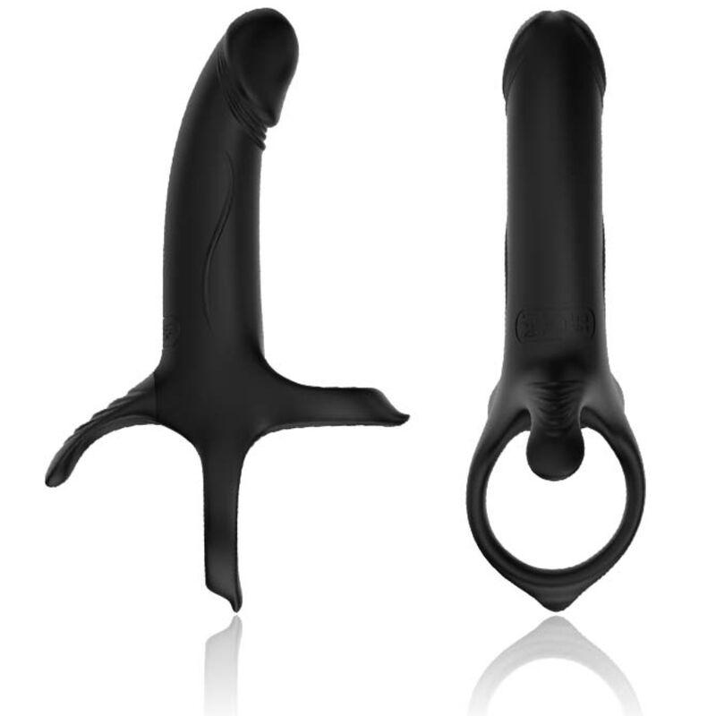 Armony - Dildo With Ring & Vibrator Black 1