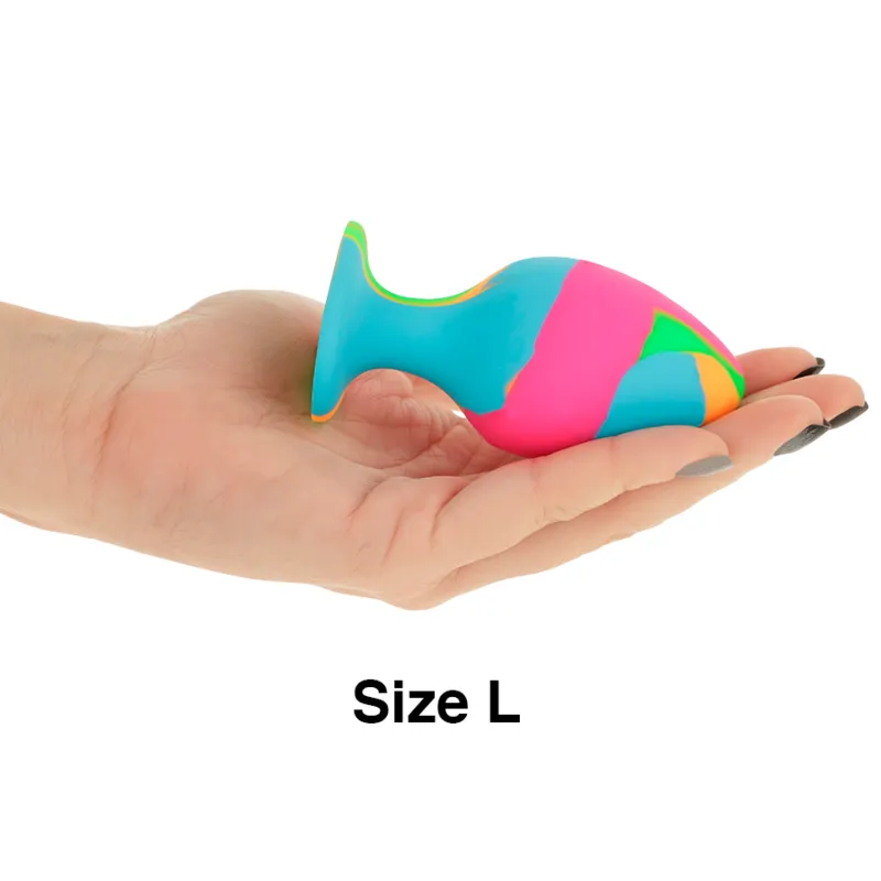 Intense - Multicolored Silicone Plug Set 4