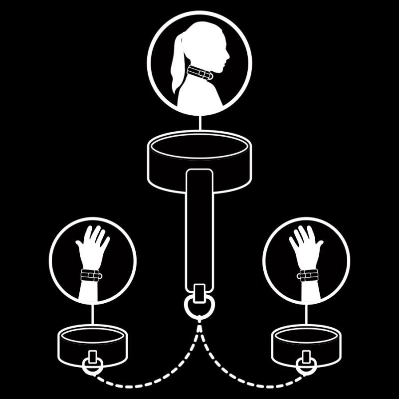 Fetish Submissive Leather And Handcuffs Vegan Leather - Putá 2