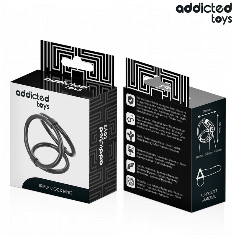 Addicted toys - triple penis ring 6