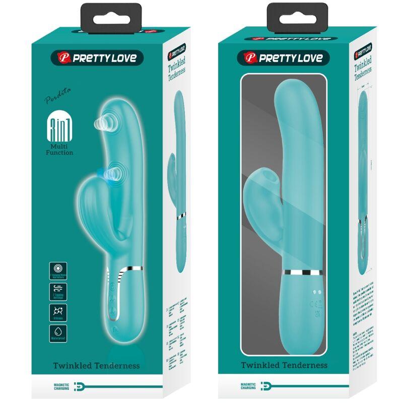 Pretty Love - Perlita Multifunction 3 In 1 G-Spot Vibrator Aqua Green