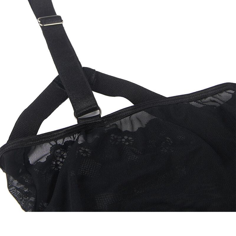 Subblime - Teddy With Garter Strap Detail Chest Black S/M