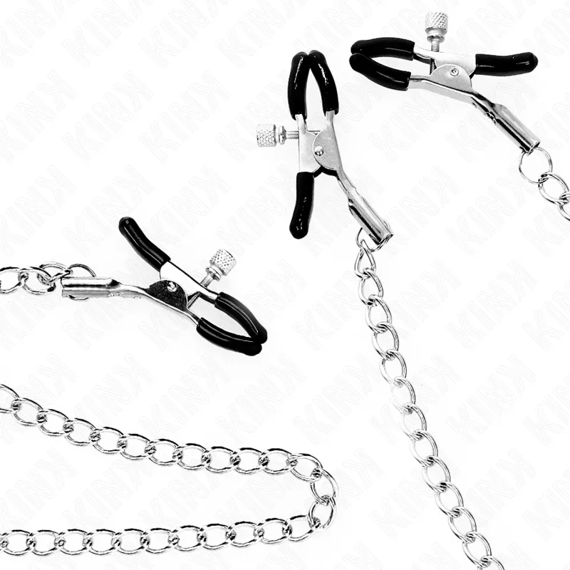 Kink - Triple Nipple And Clit Clamps With Chain Model 0 3