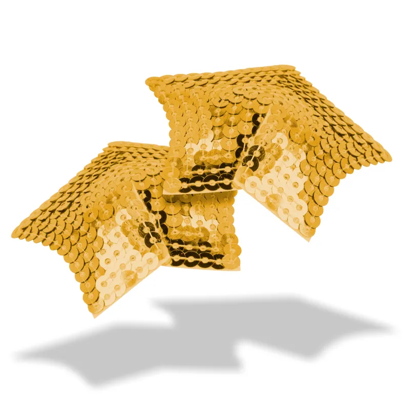 Ohmama Fetish - Golden Sequined Star Nipples Covers 1