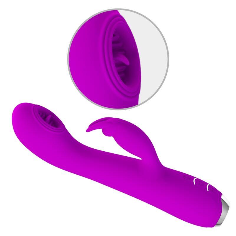 Pretty Love - Rachel Rechargeable Vibrator With Purple Sucker 3