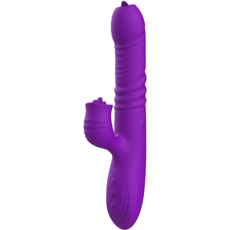 Armony - fully g spot rabbit vibrator with stimulating tongue violet heat effect 2