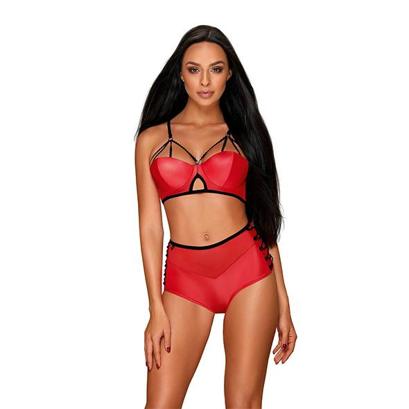 Obsessive - Leatheria Two-Piece Set Red S/M