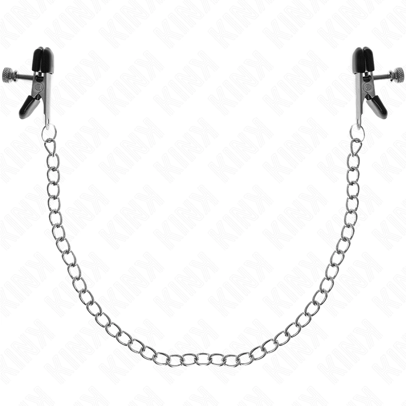 Kink - flat chain nipple clamps silver 34 cm 5