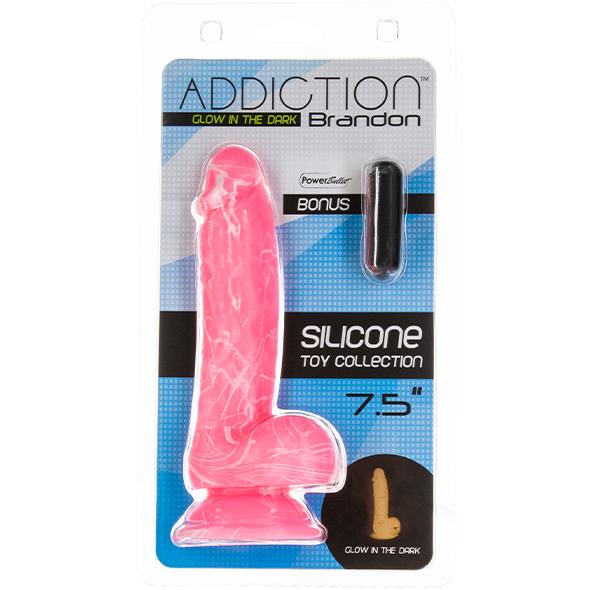 Addiction - Brandon 7.5 Inch Pink Glow In The Dark 9